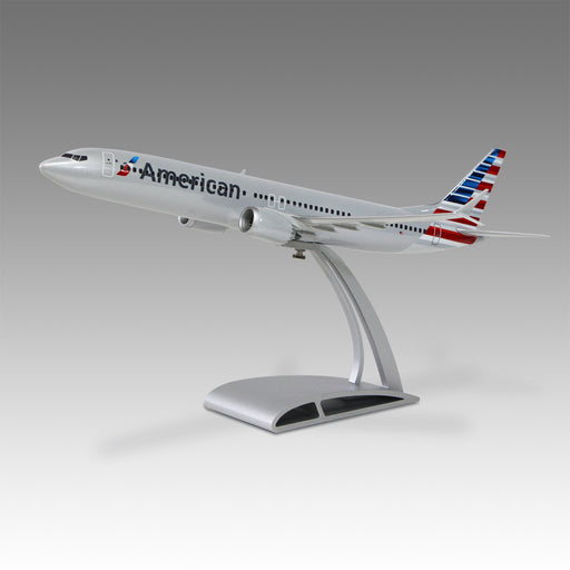 American Airlines 737 MAX 10 scale aircraft model on Airfoil™ base by Pacmin Studios showcasing the left side
