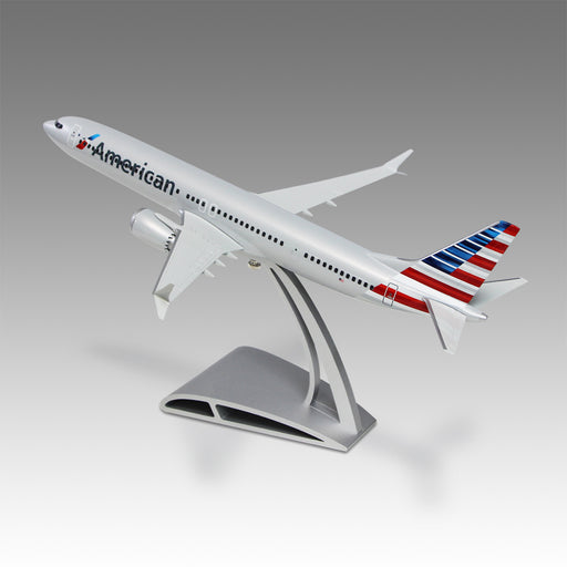 American Airlines 737 MAX 10 scale aircraft model on Airfoil™ base by Pacmin Studios showcasing the top left