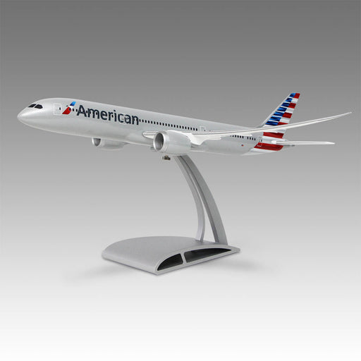 American Airlines 787-9 scale aircraft model on Airfoil™ base by Pacmin Studios showcasing the left side