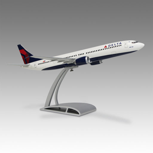 Delta Air Lines 737 MAX 10 scale aircraft model on Airfoil™ base by Pacmin Studios showcasing the right side
