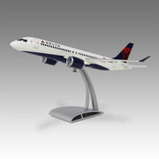Delta Air Lines A220-300 scale aircraft model on Airfoil™ base by Pacmin Studios showcasing the left side
