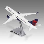 Delta Air Lines A220-300 scale aircraft model on Airfoil™ base by Pacmin Studios showcasing the top left