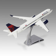Delta Air Lines A220-300 scale aircraft model on Airfoil™ base by Pacmin Studios showcasing the top right