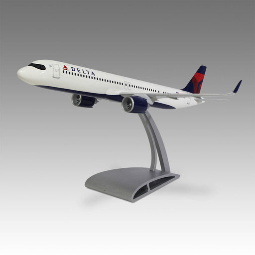 Delta Air Lines A321neo scale aircraft model on Airfoil™ base by Pacmin Studios showcasing the left side