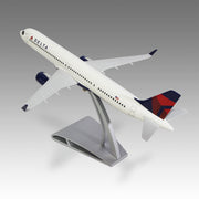 Delta Air Lines A321neo scale aircraft model on Airfoil™ base by Pacmin Studios showcasing the top left