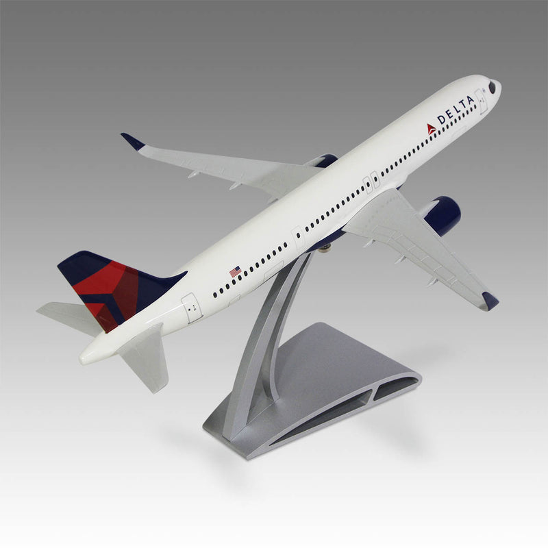 Delta Air Lines A321neo scale aircraft model on Airfoil™ base by Pacmin Studios showcasing the top right