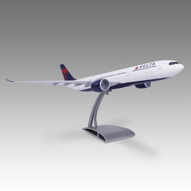 Delta Air Lines A330neo (A330-900) scale aircraft model on Airfoil™ base by Pacmin Studios showcasing the right side