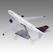 Delta Air Lines A330neo (A330-900) scale aircraft model on Airfoil™ base by Pacmin Studios showcasing the top left