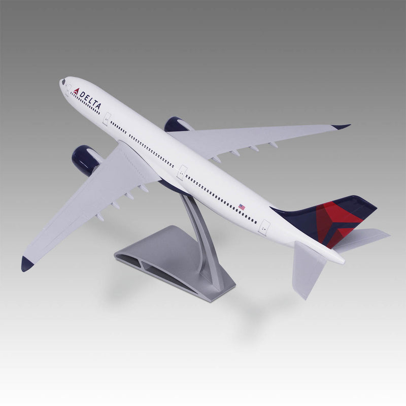 Delta Air Lines A330neo (A330-900) scale aircraft model on Airfoil™ base by Pacmin Studios showcasing the top left