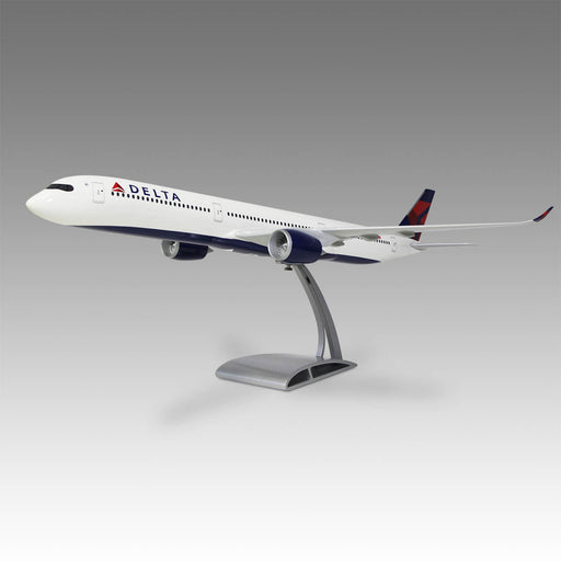 Delta Air Lines A350-1000 scale aircraft model on Airfoil™ base by Pacmin Studios showcasing the left side