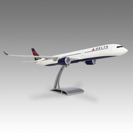 Delta Air Lines A350-1000 scale aircraft model on Airfoil™ base by Pacmin Studios showcasing the right side