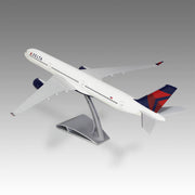 Delta Air Lines A350-1000 scale aircraft model on Airfoil™ base by Pacmin Studios showcasing the top left
