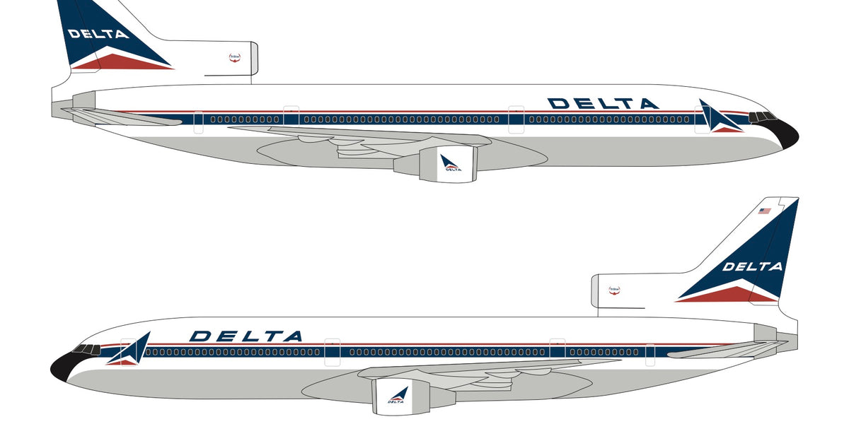 Delta Air Lines (Widget Livery) L-1011-100 Desktop Model in 1/100