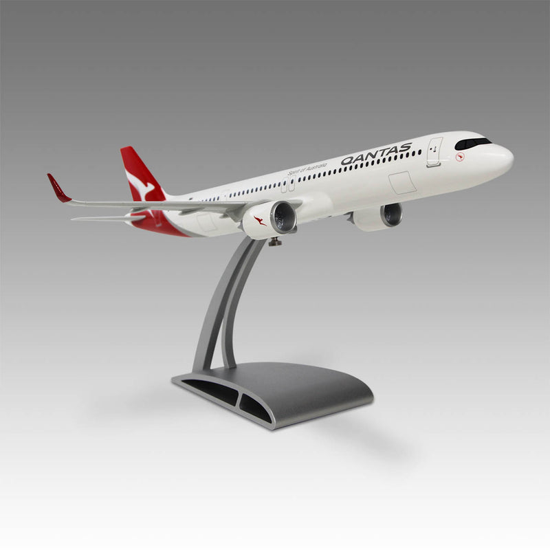 Qantas A321neo scale aircraft model on Airfoil™ base by Pacmin Studios showcasing the right side