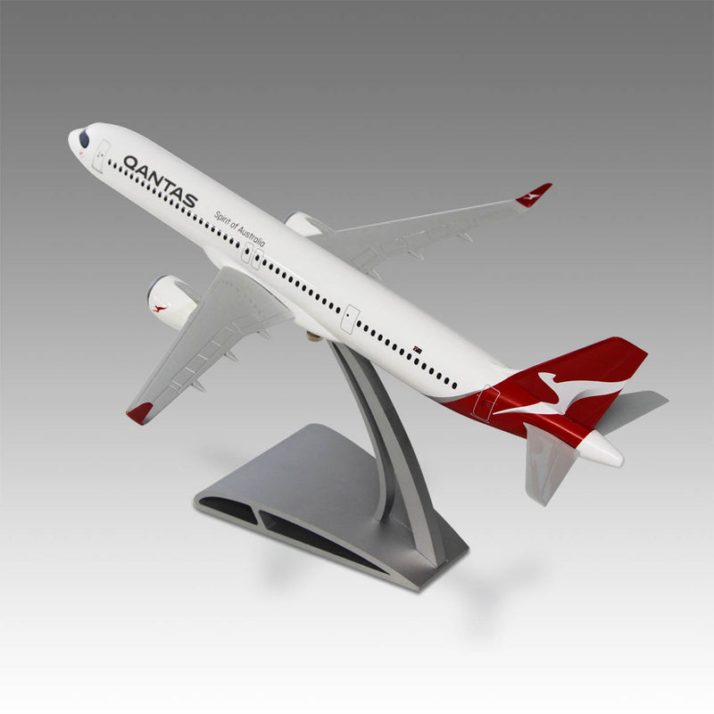 Qantas A321neo scale aircraft model on Airfoil™ base by Pacmin Studios showcasing the top left