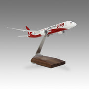 Qantas Centenary 787-9 scale aircraft model on wood base by Pacmin Studios showcasing the left side