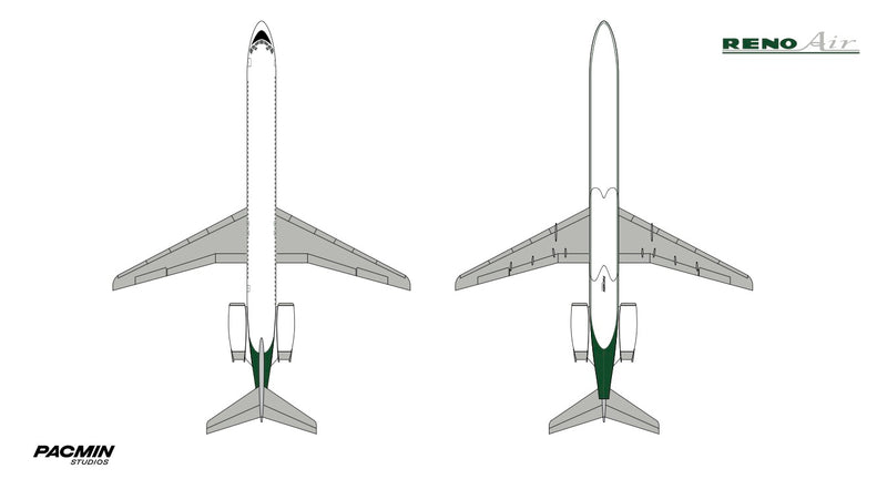 PREORDER ONLY: Reno Air MD-82 Desktop Model in 1/100 Scale