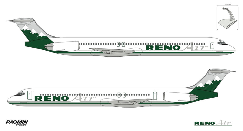 Reno Air MD-82 Desktop Model in 1/100 Scale