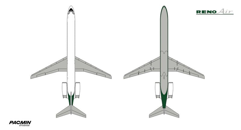 Reno Air MD-82 Desktop Model in 1/100 Scale