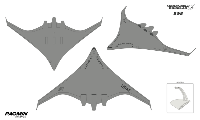 McDonnell Douglas Blended Wing Body Desktop Model in 1/200 Scale