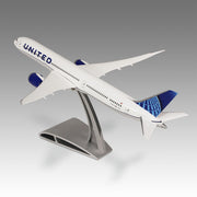 United Airlines 787-10 scale aircraft model on Airfoil™ base by Pacmin Studios showcasing the top left