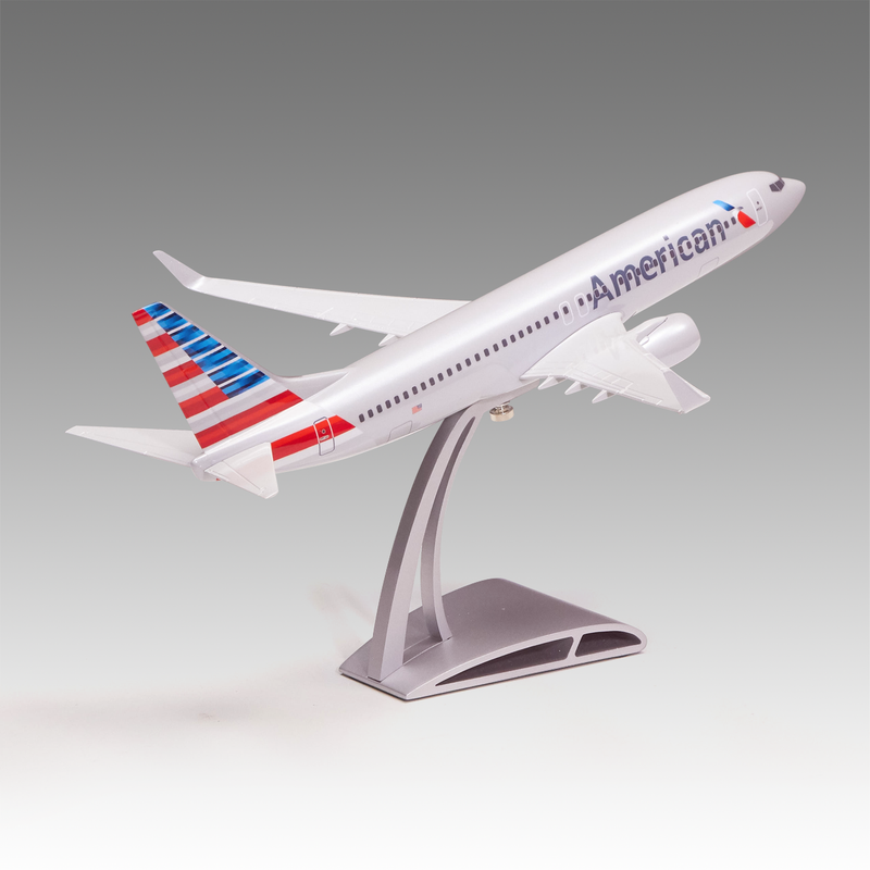 American Airlines 737-800W Aircraft Model in 1/100 Scale with Airfoil base