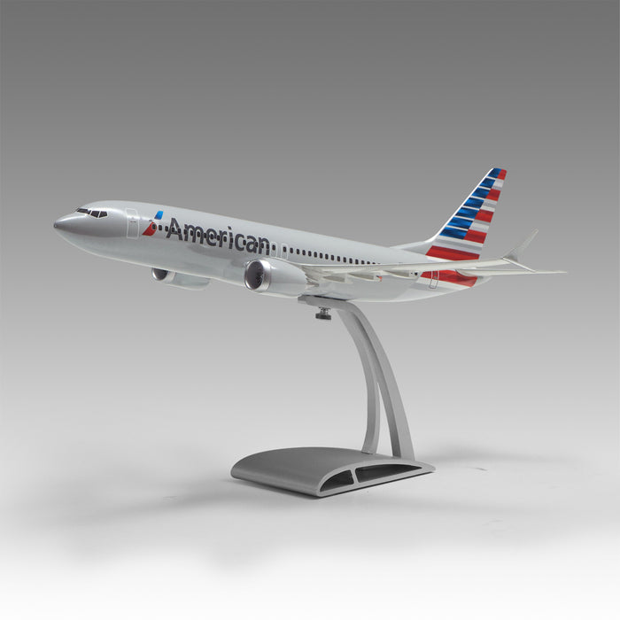 American Airlines 737 MAX 8 Aircraft Model 1/100 Scale with Airfoil base