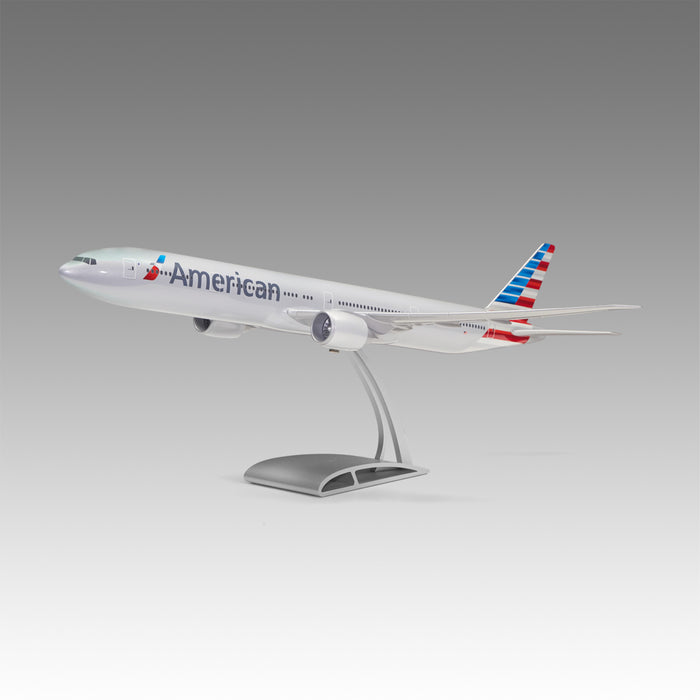 American Airlines 777-300ER Aircraft Model in 1/100 scale with Airfoil base