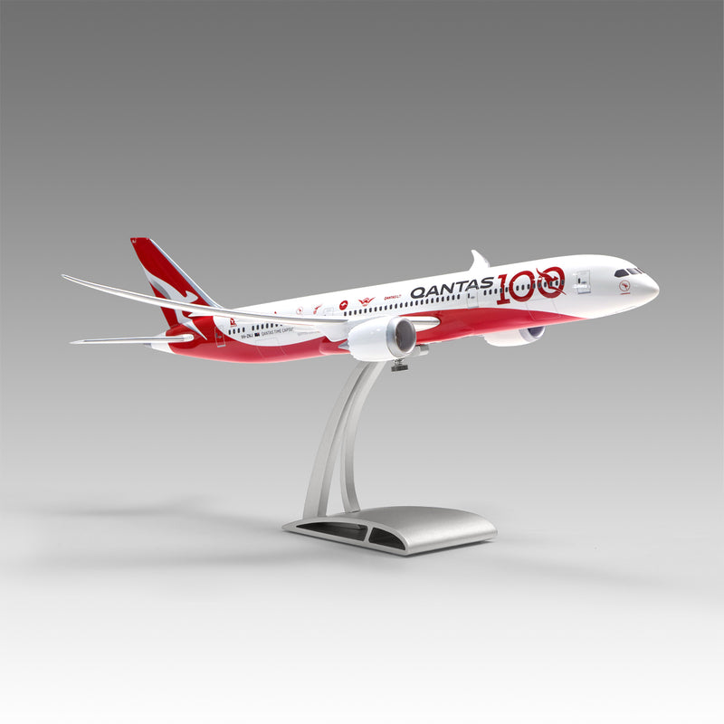 Qantas Centenary 787-9 in 1/144 scale with Airfoil base