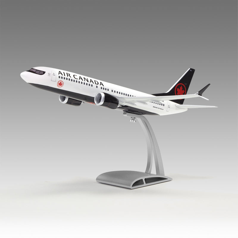 Air Canada 737 MAX 8 scale aircraft model on Airfoil™ base by Pacmin Studios showcasing the left side