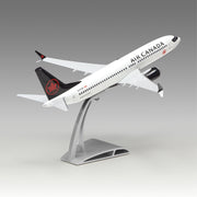 Air Canada 737 MAX 8 scale aircraft model on Airfoil™ base by Pacmin Studios showcasing the top right