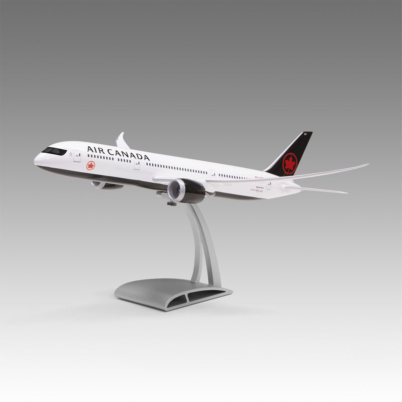 Air Canada 787-9 scale aircraft model on Airfoil™ base by Pacmin Studios showcasing the left side
