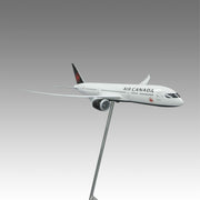 Air Canada 787-9 large scale aircraft exhibit model on tripod base by Pacmin Studios showcasing the front right