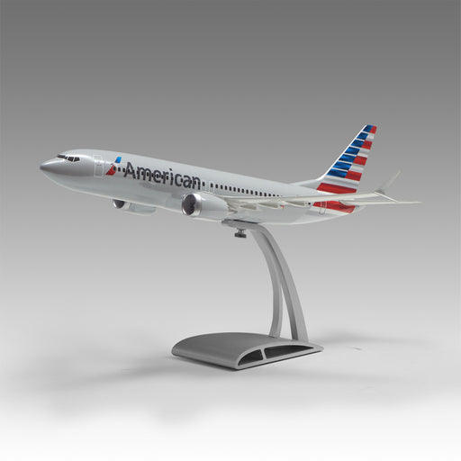 American Airlines 737 MAX 8 scale aircraft model on Airfoil™ base by Pacmin Studios showcasing the left side