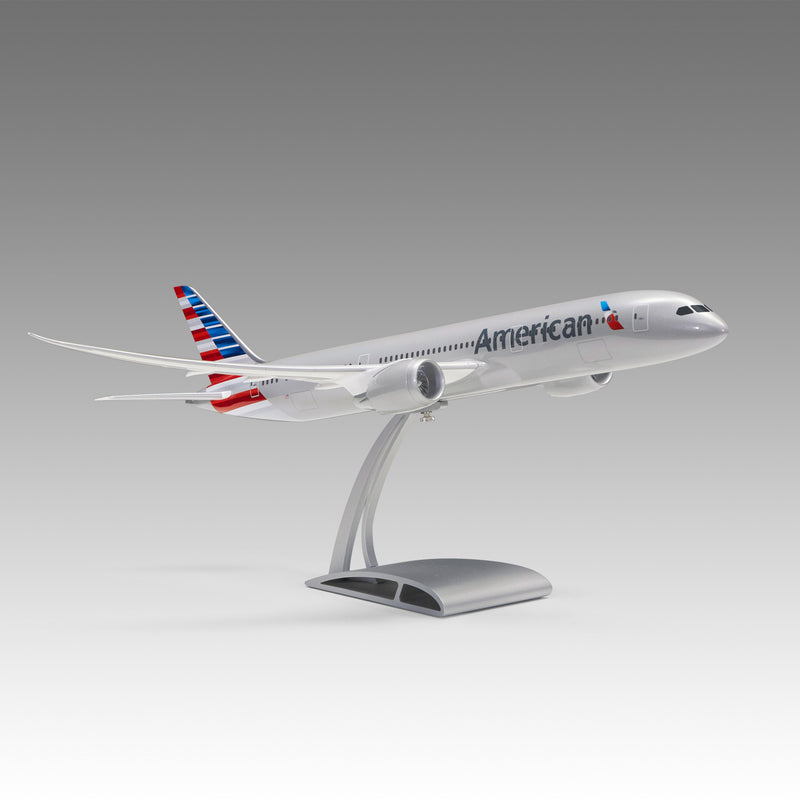 American Airlines 787-9 scale aircraft model on Airfoil™ base by Pacmin Studios showcasing the right side