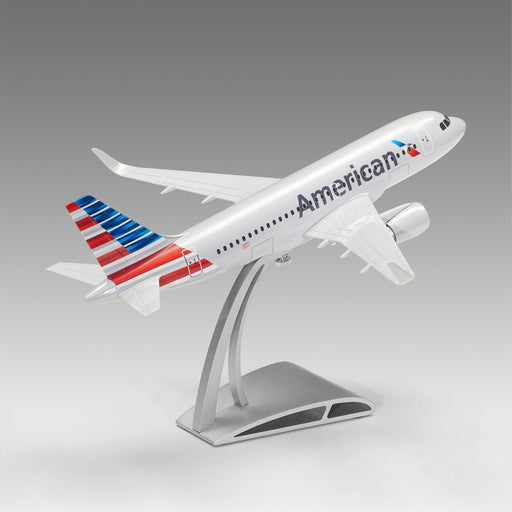 American Airlines A319 scale aircraft model on Airfoil™ base by Pacmin Studios showcasing the top right