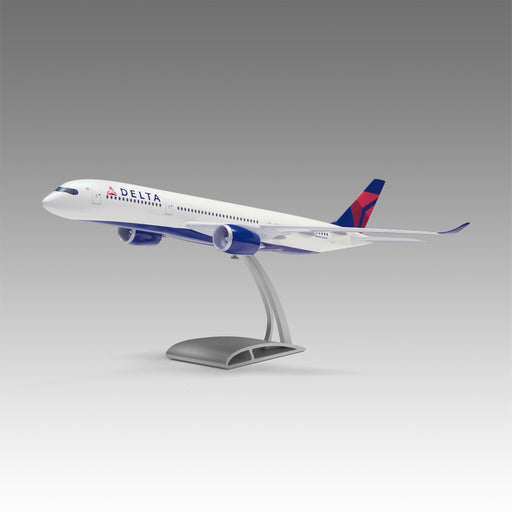 Delta Air Lines A350-1000 scale aircraft model on Airfoil™ base by Pacmin Studios showcasing the left side