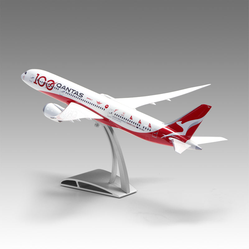 Qantas 787-9 in Centenary livery scale aircraft model on Airfoil™ base by Pacmin Studios showcasing the top left
